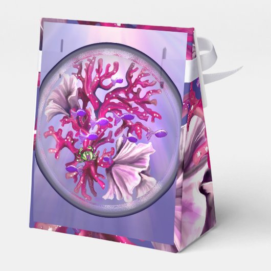 Paarse Ocean Mermaid Bedankdoosjes (Achterkant)