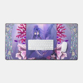 Paarse Ocean Mermaid Bureaumat (Keyboard & Muis)