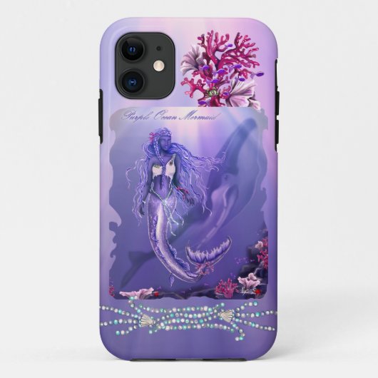 Paarse Ocean Mermaid Case-Mate iPhone Case (Achterkant)