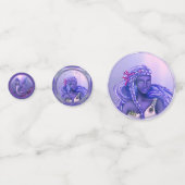 Paarse Ocean Mermaid Confetti (Achterkanten)