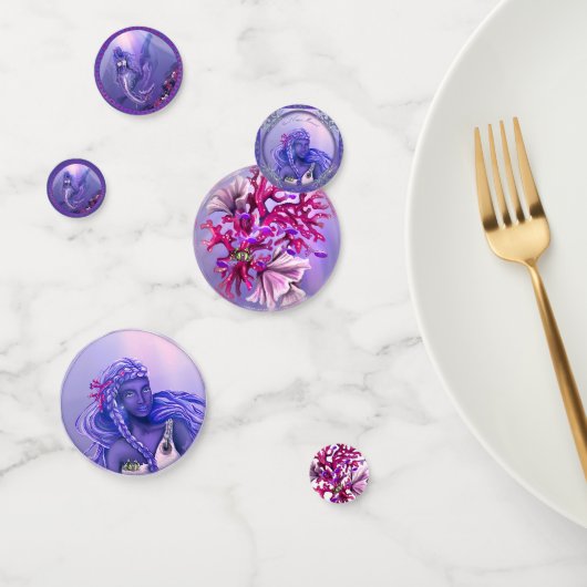 Paarse Ocean Mermaid Confetti (Groep)