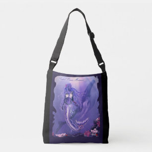 Paarse Ocean Mermaid Crossbody Tas