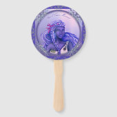 Paarse Ocean Mermaid Handwaaier (Achterkant)