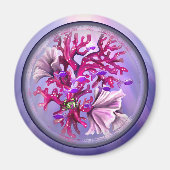 Paarse Ocean Mermaid Magneet (Voorkant)