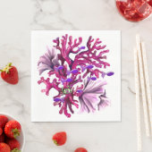Paarse Ocean Mermaid Napkins Servet (Insitu)