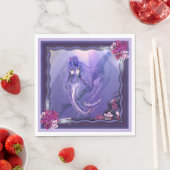 Paarse Ocean Mermaid Napkins Servet (Insitu)