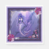 Paarse Ocean Mermaid Napkins Servet (Voorkant)