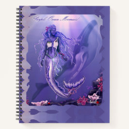 Paarse Ocean Mermaid Notitieboek