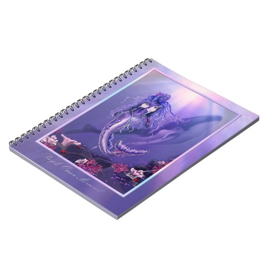 Paarse Ocean Mermaid Notitieboek (Linkerzijde)