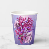 Paarse Ocean Mermaid Papieren Bekers (Voorkant)