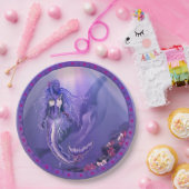 Paarse Ocean Mermaid Papieren Bordje (Feest)