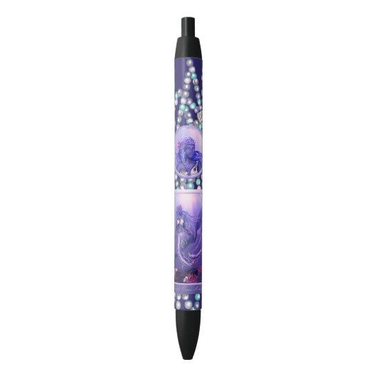 Paarse Ocean Mermaid Pen (Voorkant Verticaal)