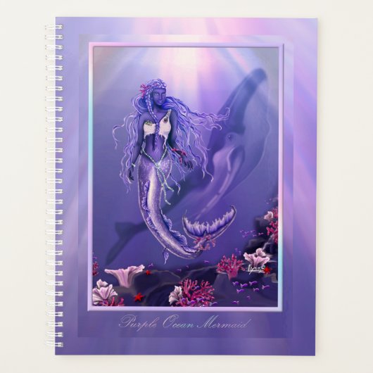 Paarse Ocean Mermaid Planner (Voorkant)