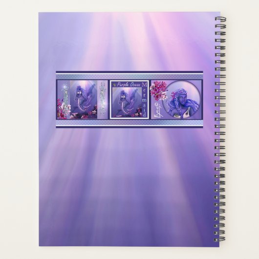 Paarse Ocean Mermaid Planner (Achterkant)
