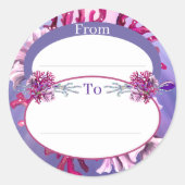 Paarse Ocean Mermaid round sticker (Voorkant)