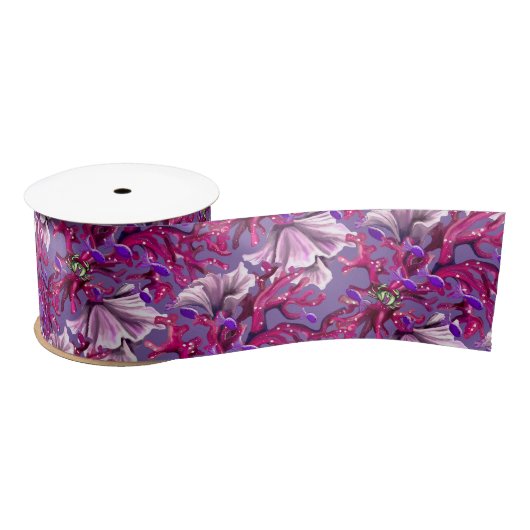 Paarse Ocean Mermaid Satijnen Lint (Spoel)