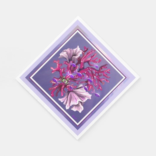 Paarse Ocean Mermaid Servet (Hoek)