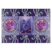 Paarse Ocean Mermaid Snijplank (Voorkant)