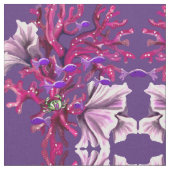 Paarse Ocean Mermaid Stof (Close Up)