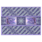 Paarse Ocean Mermaid Tablecloth Tafelkleed (Voorkant (Horizontaal))