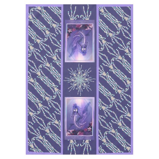 Paarse Ocean Mermaid Tablecloth Tafelkleed (Voorkant)
