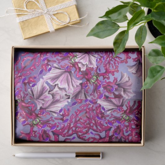 Paarse Ocean Mermaid Tissuepapier (Geschenk)