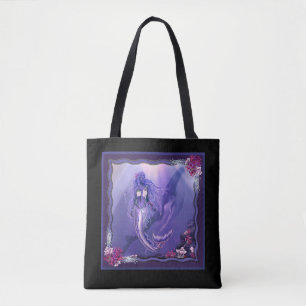 Paarse Ocean Mermaid Tote Bag