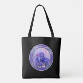 Paarse Ocean Mermaid Tote Bag (Achterkant)