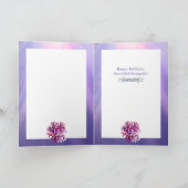 Paarse Ocean Mermaid verjaardagskaart Kaart (Binnen)