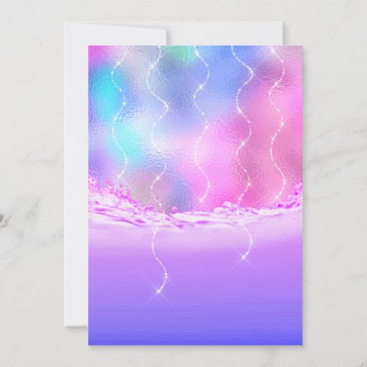 Paarse Ocean Pink Waves Ocean Spark Kaart (Achterkant)