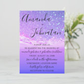 Paarse Ocean Spark Waves Beach Kaart (Staand voorkant)