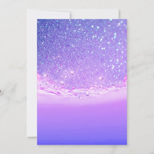 Paarse Ocean Spark Waves Beach Kaart (Achterkant)