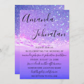 Paarse Ocean Spark Waves Beach Kaart (Voorkant / Achterkant)