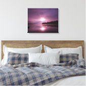Paarse Ochtend Zonsopgang op CT River Canvas Print (Insitu (Slaapkamer))