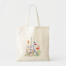 paarse ochtendglorbloemen op de muur tote bag