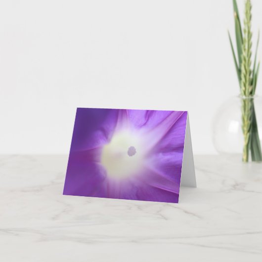 Paarse ochtendgloren blank bedankt kaart (Voorkant)