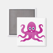 Paarse octopi magneet (Voorkant / Achterkant)
