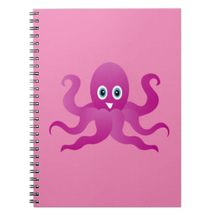 Paarse octopi notitieboek