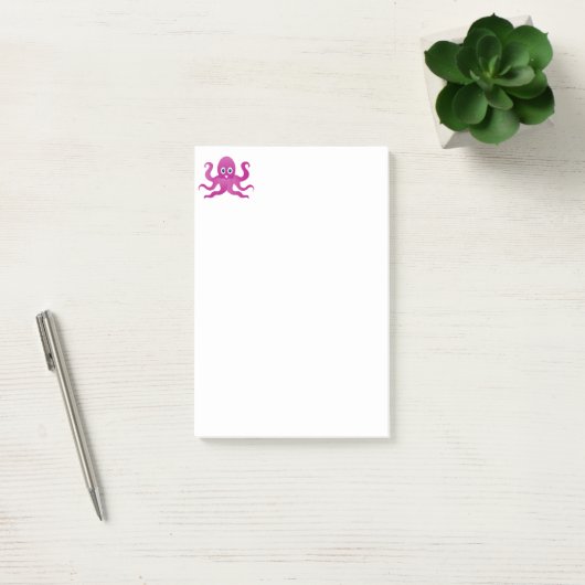 Paarse octopi post-it® notes (Kantoor)