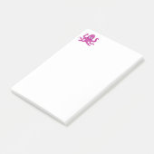 Paarse octopi post-it® notes (Schuin)