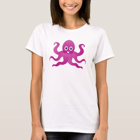 Paarse octopi t-shirt (Voorkant)