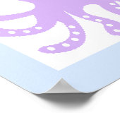 Paarse Octopus Birthday Banner Gepersonaliseerd Poster (Hoek)