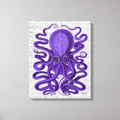 Paarse octopus canvas afdruk (Voorkant)
