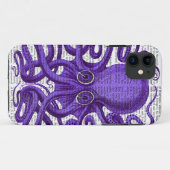 Paarse octopus Case-Mate iPhone case (Achterkant (horizontaal))
