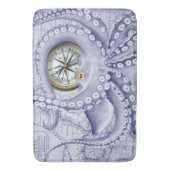 Paarse octopus Compass Badmat (Voorkant Verticaal)