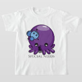 Paarse octopus kawaii illustratie speciale behoeft t-shirt (Laagn)