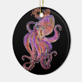 Paarse octopus keramisch ornament (Links)