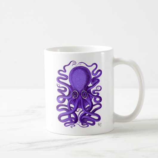 Paarse octopus koffiemok (Rechts)