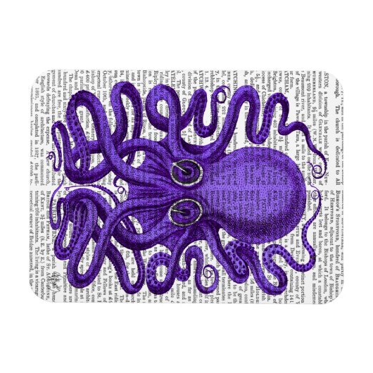 Paarse octopus magneet (Horizontaal)