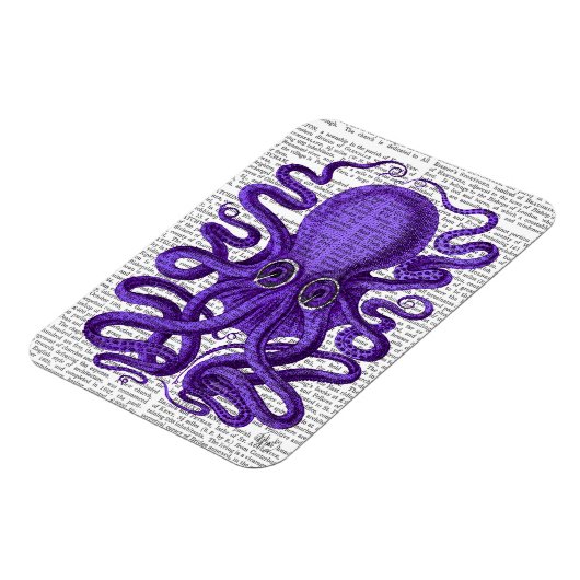 Paarse octopus magneet (Linkerzijde)